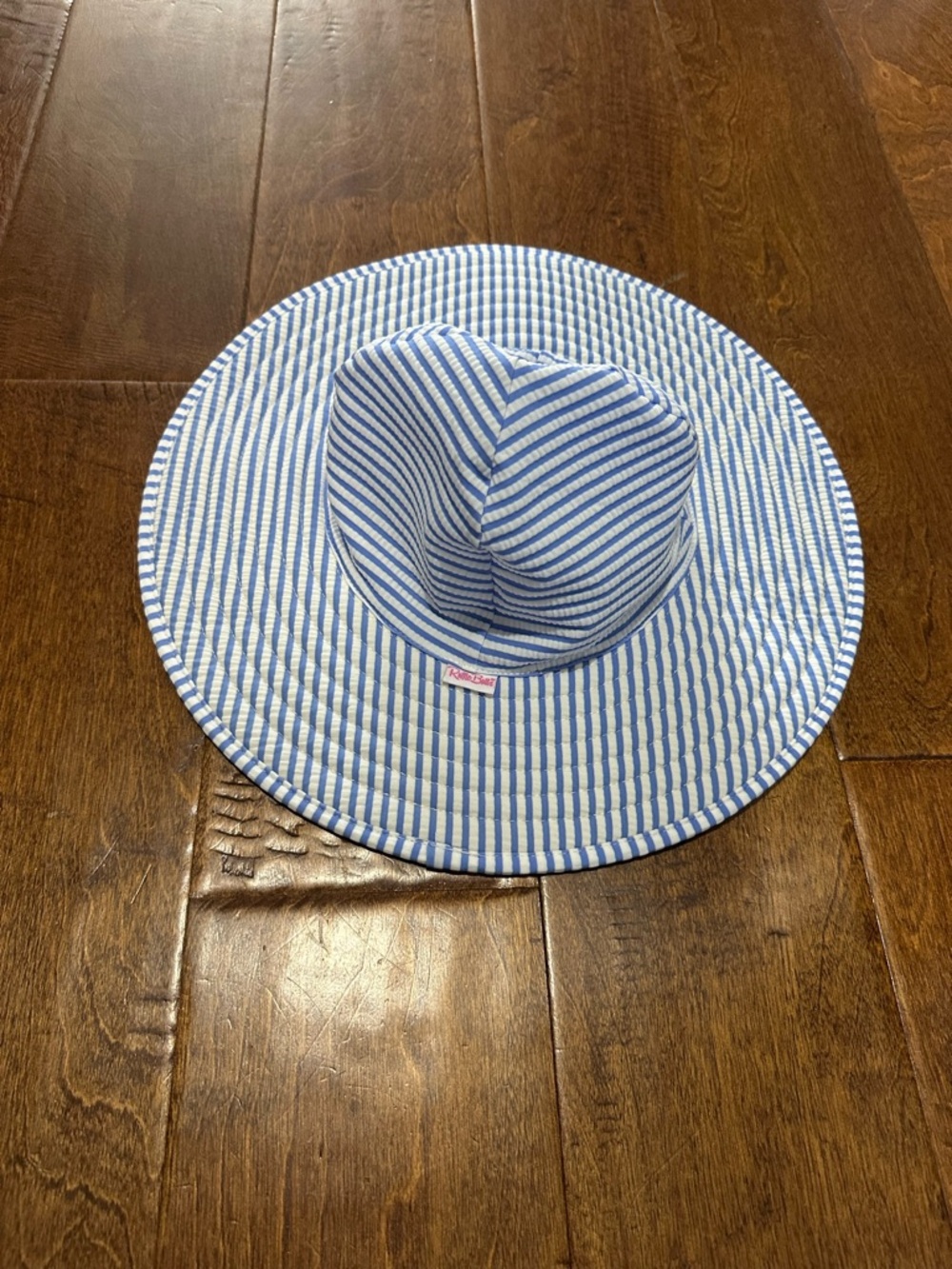 Ruffle Butts Blue and White Striped Sun Hat